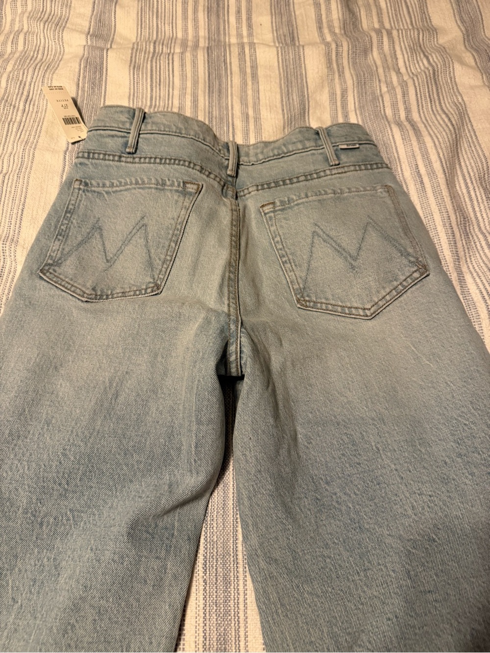 MOTHER Wide-Leg Jeans in Light Blue Wash